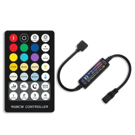 Controlador RGB CCT negro RF, 5V, 12V, 24V, AMPUL.eu