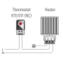 Termostat KTO 011, 250V / 10A, 0-60 ° C NC, AMPUL.eu