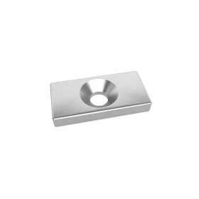 Neodimov magnet s 4 mm luknjo, 20x10x3 mm, N35, AMPUL.eu