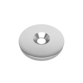 Magnete al neodimio con foro da 5 mm, ⌀25x3 mm, N35, AMPUL.eu