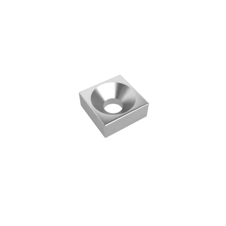 Neodymium magnet with 4mm hole, 10x10x4mm, N35, AMPUL.eu