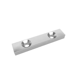 Neodymium magnet with holes 5mm, 50x10x5mm, N35, AMPUL.eu