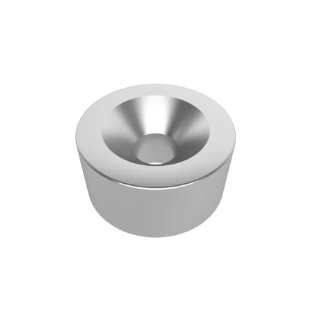 Magnete al neodimio con foro da 6 mm, ⌀20x10 mm, N35, AMPUL.eu