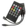 Controller IR RGB 12V 6A, 24 pulsanti, controllo suono e LED