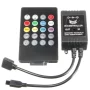 Controler RGB IR 12V, 6A - control al sunetului, 24 de butoane