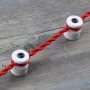 Ceramic spiral wire holder, red, AMPUL.eu