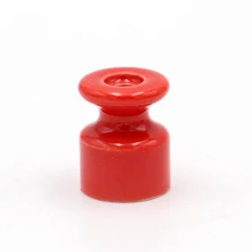 Ceramiczny uchwyt do drutu spiralnego, czerwony, AMPUL.eu