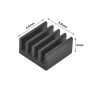 Black Aluminum Heat Sink 8.8x8.8x5mm with Adhesive Tape