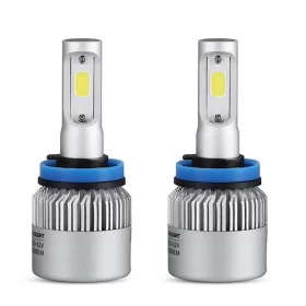 Sæt LED pærer til biler med fatning H11, COB LED, 4000lm, 12V