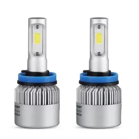 Set of H11 LED Car Bulbs, 4000lm, 6500K White