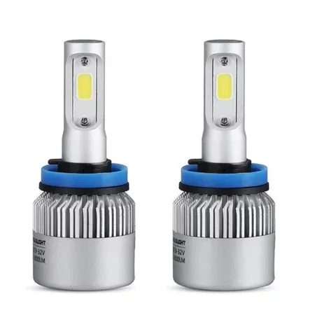 LED autólámpák készlete H11 foglalattal, COB LED, 4000lm, 12V