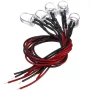 24V White LED Diode 10mm with 20cm Lead Cable