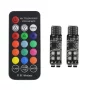RGB T10, W5W, 10x3030 con controlador RF, color ajustable