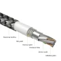 Magnetisk kabel för MicroUSB, grå, 1m, AMPUL.eu
