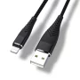 Cablu de încărcare și date, Apple Lightning, negru, 20 cm