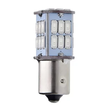 Bombilla LED BA15S 30 SMD 5730 Roja 6V para freno o posición