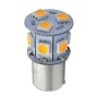 BA15S 9 SMD 5050 LED 6V Orange - robust bremsepære