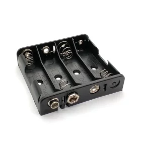 Plochý bateriový box pro 4 kusy AA baterií, 6V s 9V paticí