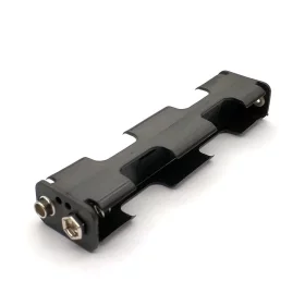 Úzký bateriový box pro 4 kusy AA baterií, 6V s 9V paticí