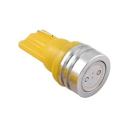 1W LED socket T10, W5W - Yellow, AMPUL.eu