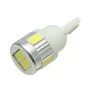 LED 6x 5630 SMD-fäste T10/W5W, vit 6000 K, starkt ljus