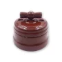 Interruptor giratorio retro de cerámica marrón, porcelana IP22