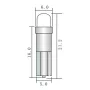 Żarówka samochodowa T5 - super jasny LED 5mm, 12V DC