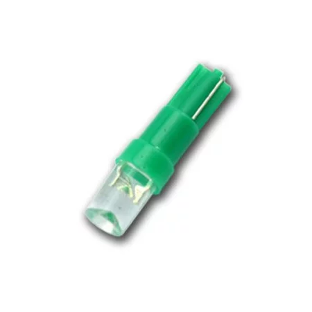 T5, 5mm LED prepadnuté čelo - Zelená, AMPUL.eu