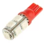LED 9x 5050 SMD T10 W5W Rosso, luce 360° 12V