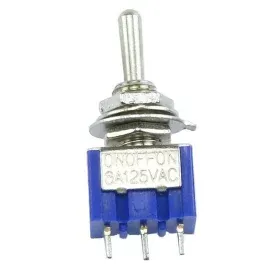 Mini interruttore a leva MTS-103, ON-OFF-ON, 3 pin, AMPUL.eu