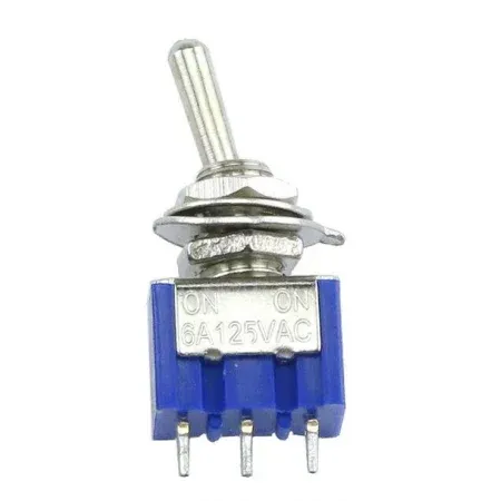 Mini interruttore a leva MTS-102, ON-ON, 3 pin, AMPUL.eu