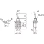 Mini-comutator cu pârghie MTS-102 ON-ON, 3 pini, 6mm