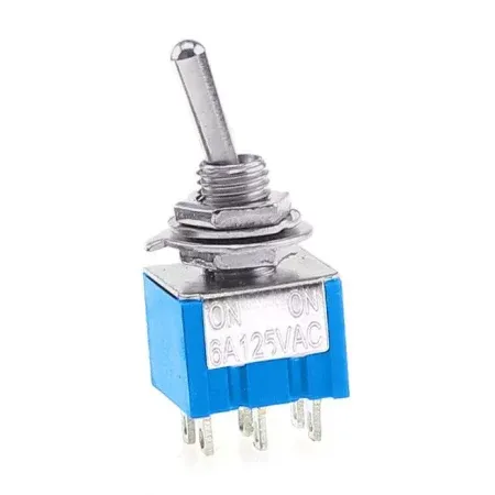 Mini interruttore a leva MTS-202, ON-ON, 6 pin, AMPUL.eu