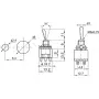 Mini interruttore a leva MTS-202, ON-ON, 6 pin, AMPUL.eu