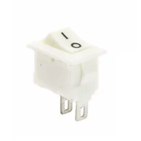 Mini interruptor rectangular basculante KCD11-101, blanco