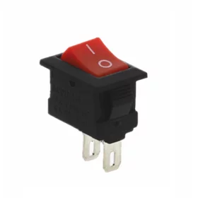 Mini interruptor rectangular basculante KCD11-101, rojo