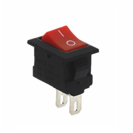Mini interruptor rectangular basculante KCD11-101, rojo