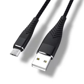 Kabel za polnjenje in prenos podatkov, MicroUSB, črn, 2 m