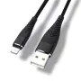 Lataus- ja datakaapeli, Apple Lightning, musta, 2m, AMPUL.eu