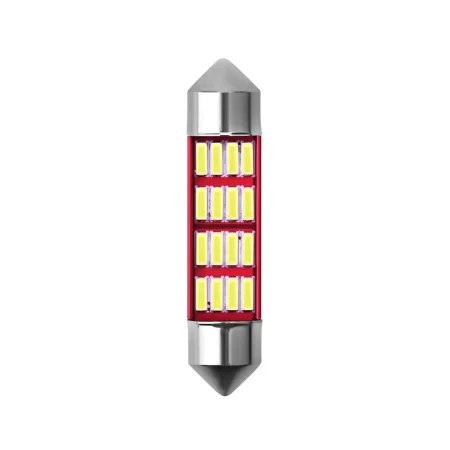 Bombilla LED 16x 4014 SMD 39mm Blanco para iluminación interior