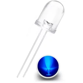 Diode LED 10mm, bleue, AMPUL.eu