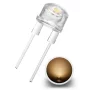 LED dioda 8mm, topla bijela, 0,5W, 10000mcd, 140°