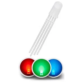 LED Diode 5mm diffus, RGB, fælles anode, AMPUL.eu