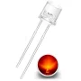 LED 5mm față plană, portocaliu, transparent, superluminous