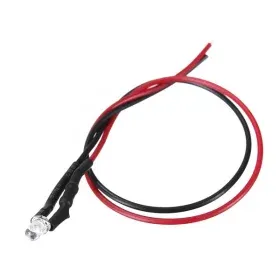Blue LED Diode 3mm with Resistor, 20cm