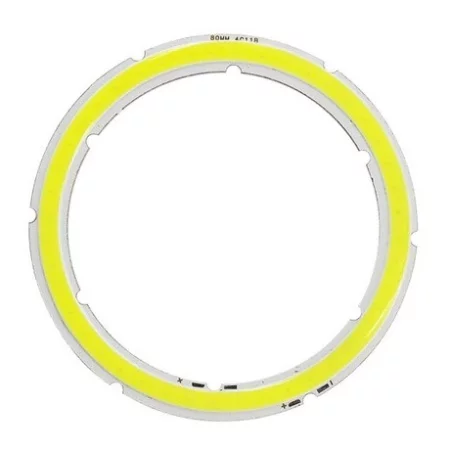 COB LED-diod 8W, vit, ⌀80mm, hög ljusstyrka