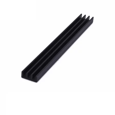 Aluminium-Kühlkörper 100x14x6mm schwarz eloxiert