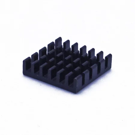 Aluminium-Kühlkörper 19x19x5mm, schwarz eloxiert