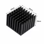 Dissipatore di calore in alluminio anodizzato nero 28x28x20mm