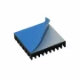 Radiator aluminiu 28x28x6mm cu bandă adezivă hot melt
